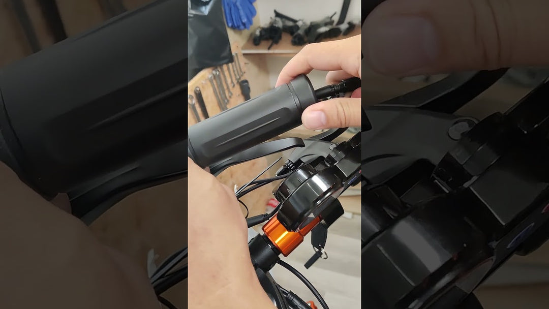How to Using Air Pump to Remove the the Handlebar Grips for iENYRID M4 Pro S+