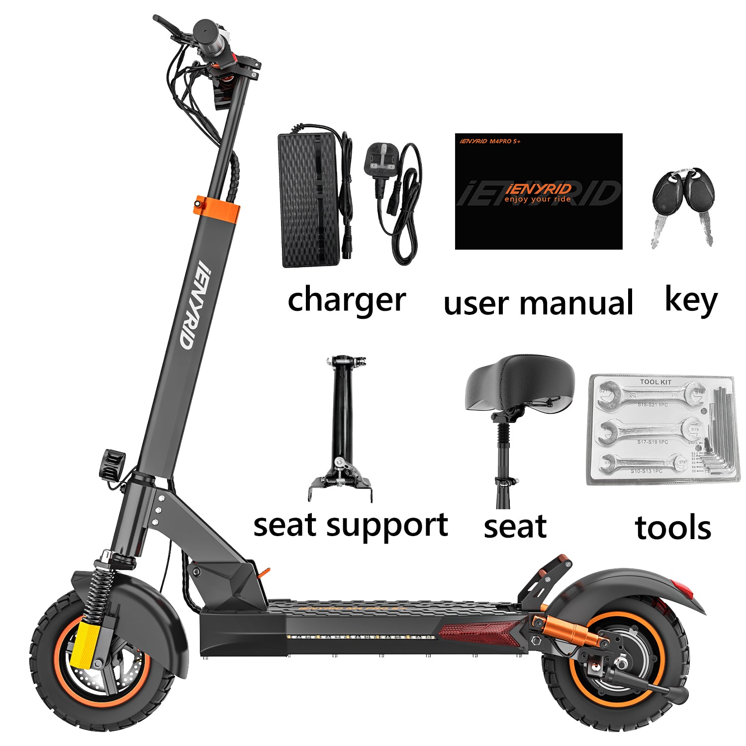 iENYRID M4 Pro S+ electric scooter off road all terrain in the box