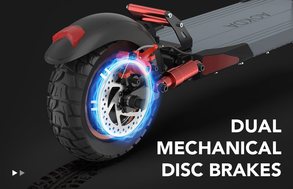 AOKDA A1 saliekamais elektriskais skrejritenis ikdienas lietošanai ar dubultām disku bremzēm