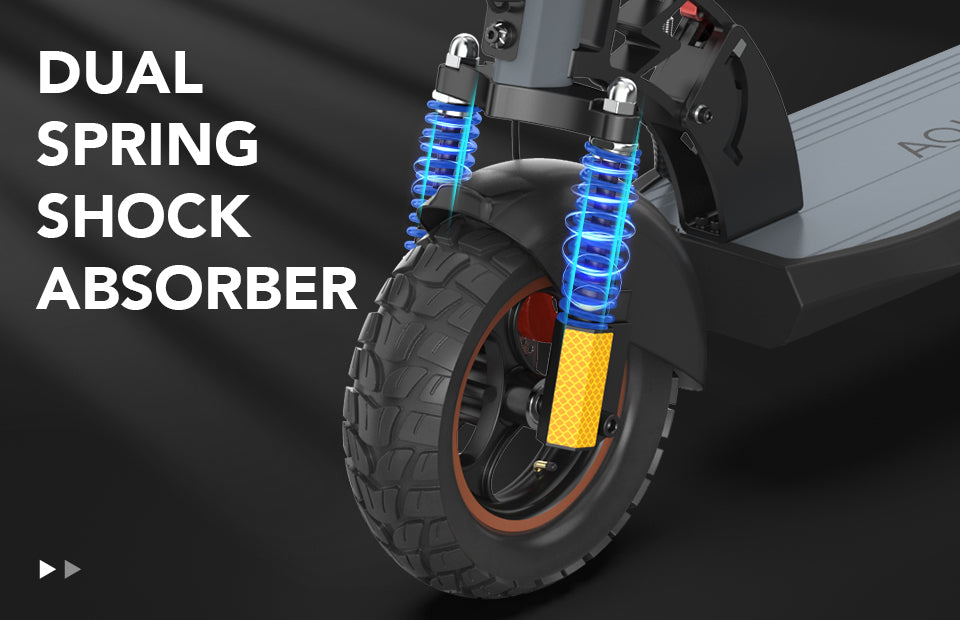 AOKDA A1 saliekamais elektriskais skrejritenis ikdienas lietošanai ar dubultu atsperu amortizatoru