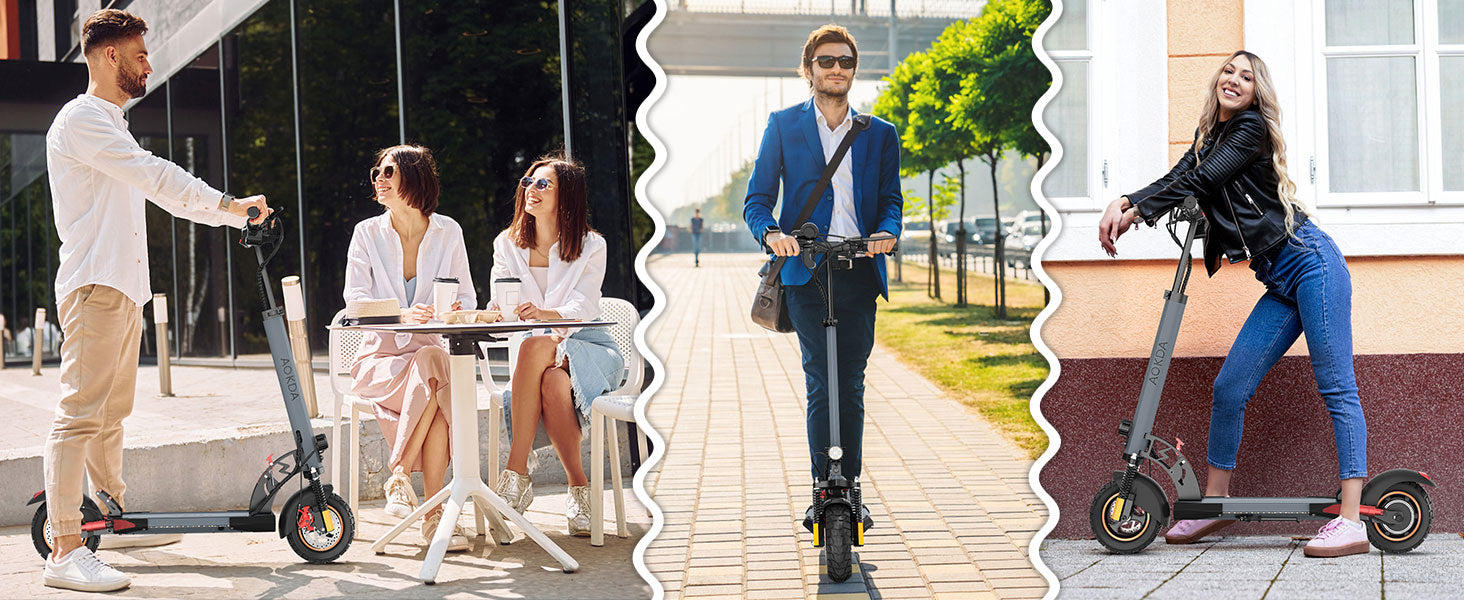 Enjoy your riding with AOKDA A1 Commuting Electric Scooter Adults