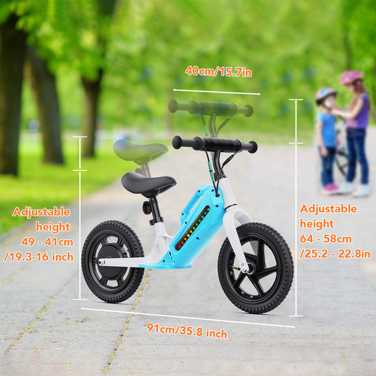 Aokda K8 Kids Balance Bike forl kids 2-6 years old with 180W motor, max speed 12 km/h