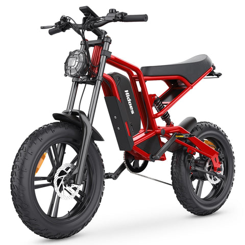 Hidoes B6 1200W Electric Fat Bike, 20"x4" Fat Tire eBike, 48V 15Ah Battery, 50 Miles Long Range, 60KMH Fast Speed, Max Load 120kg