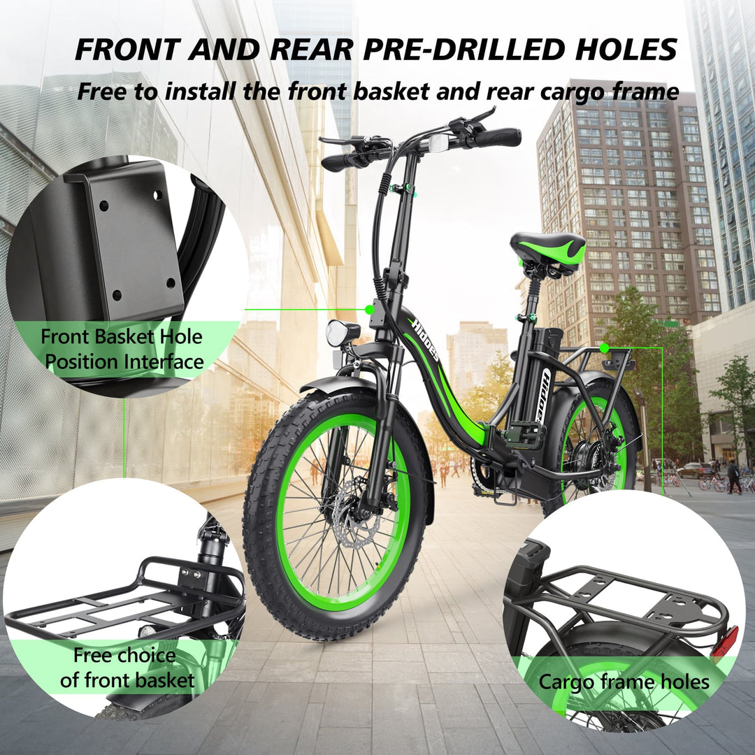 Hidoes C1 Folding Electric Bike, E-Bike with Removeable Battery, 750W Motor, 48v 13Ah Battery, Fast Speed 25 MPH, Long Range 22 Miles