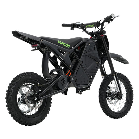 The VIPCOO H3 Electric Dirt Bike is designed for riders who want maximum power, advanced performance, and all-terrain capability in one machine. Featuring a high-torque 48V 3500W motor and a 48V 23Ah removable lithium battery, it delivers incredible acceleration (39 mph), long-range endurance (43 miles), and the confidence to conquer any trail.