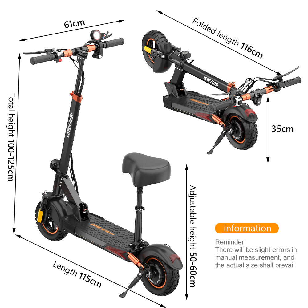 iENYRID M4 Pro S+ electric scooter off road all terrain size