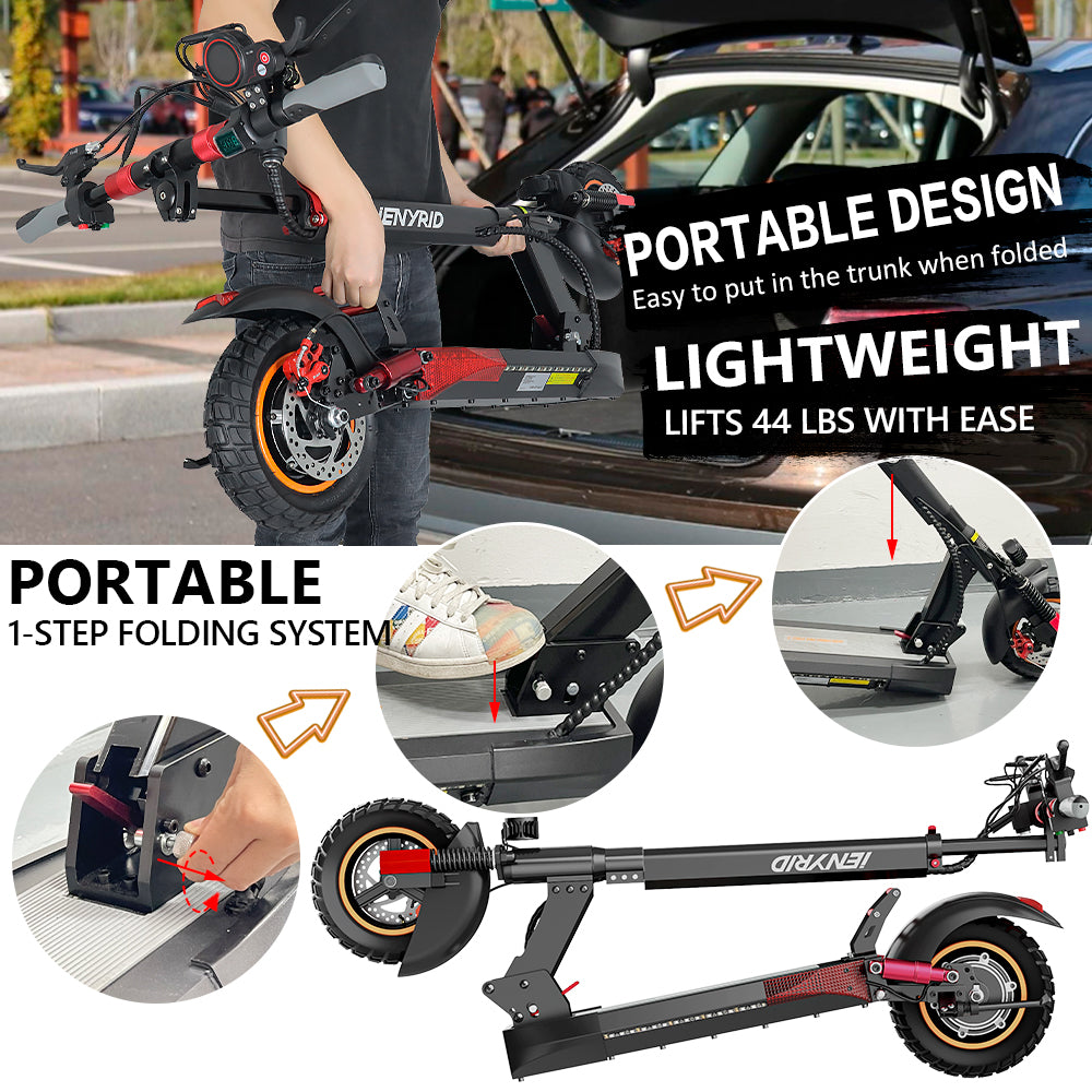 iENYRID M4 off road electric scooter with portable folding design