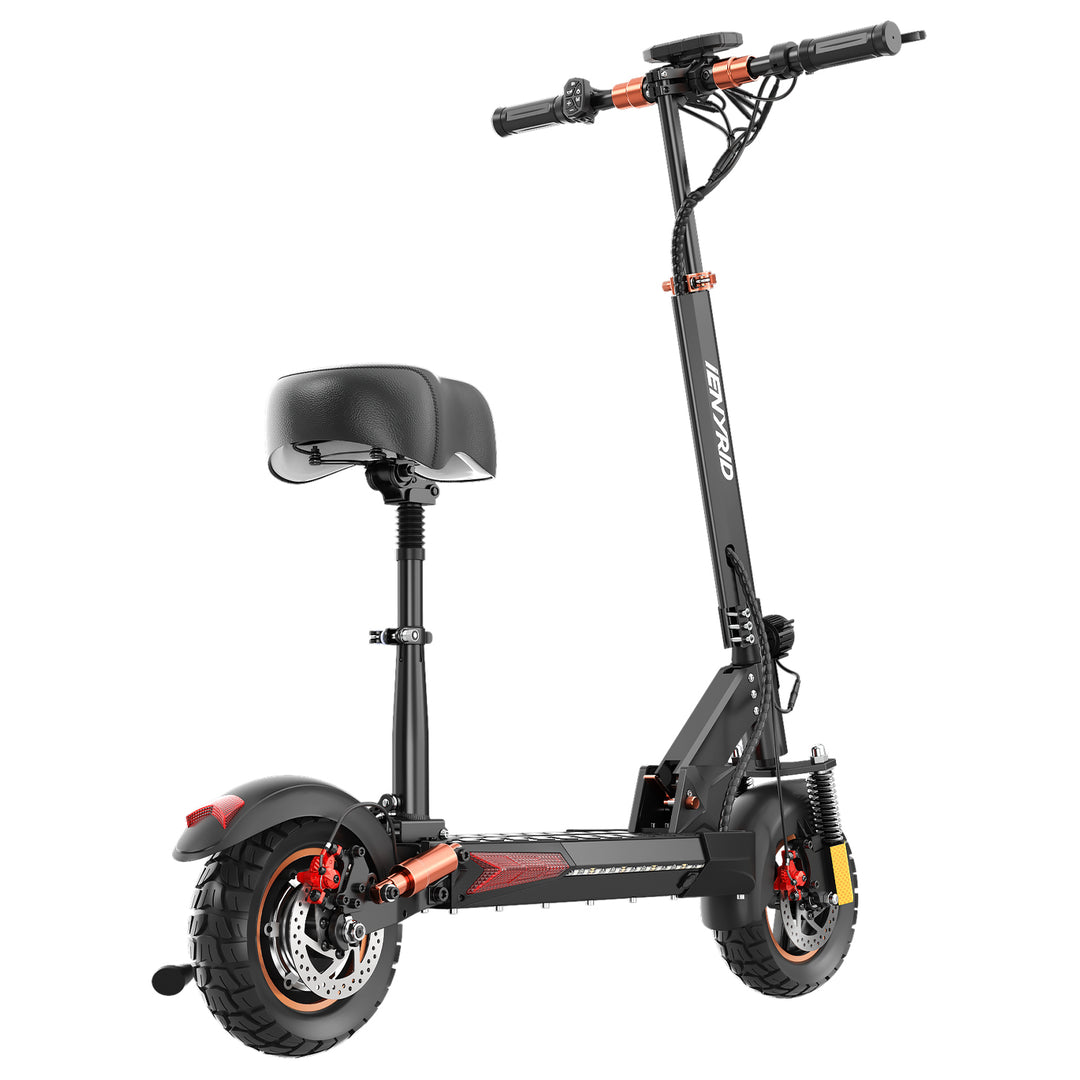 iENYRID M4 Pro S+ 2024 Electric Scooter with Seat, 800W Off Road Electric Scooter, 48V 12.5Ah Battery, Long Range 18.6 Miles, Max Speed 28 Mph, Payload 330Lbs