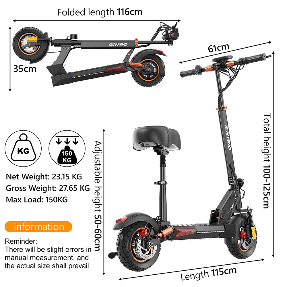 Pinze Freno Complete Per Scooter Elettrico IENYRID M4 Pro S+ - Dischi E Pastiglie Inclusi - Rosse