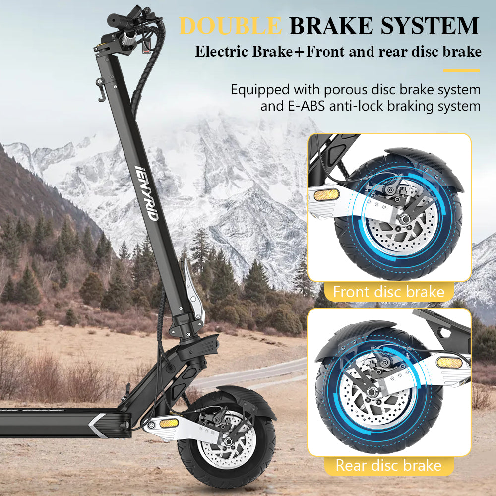 iENYRID ES30 2400W Dual motor electric scooter off road all terrain for adults with dual oil disc brake and E-ABS