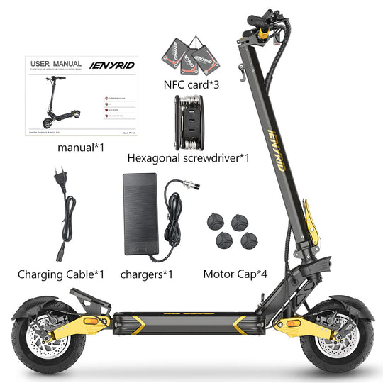iENYRID ES30: Unleash the Power - 2400W Dual Motor Electric Scooter with NFC Unlock, 52V 20Ah Battery, and Fast Charging