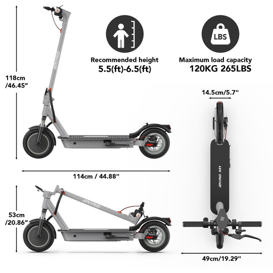 iENYRID M1 Commuter Electric Scooter for Adults & Teens, 500W Electric Scooter with 36V 12.5Ah Battery, Max Speed 21 Mph, 15-21 Miles Distance, Max Load 265 Lbs