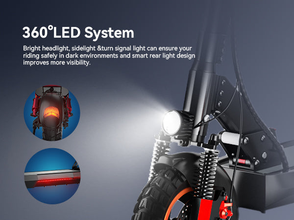 iENYRID M4 electric scooter with LED lighting system