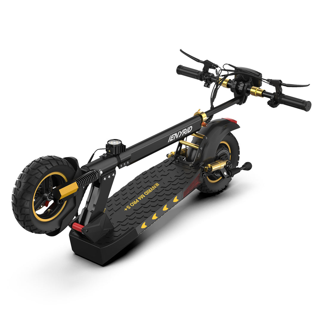 iENYRID M4 Pro S+ 2024 Gold Electric Scooter with Seat, 800W Off Road E-Scooter, 48V Battery, Long Range 18.6 Miles, Max Speed 28 Mph, Payload 330Lbs