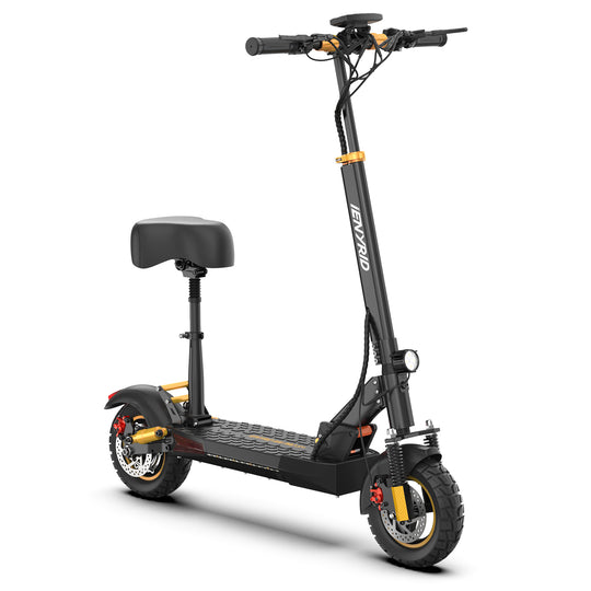 iENYRID M4 Pro S+ 2024 Gold Electric Scooter with Seat, 800W Off Road E-Scooter, 48V Battery, Long Range 18.6 Miles, Max Speed 28 Mph, Payload 330Lbs