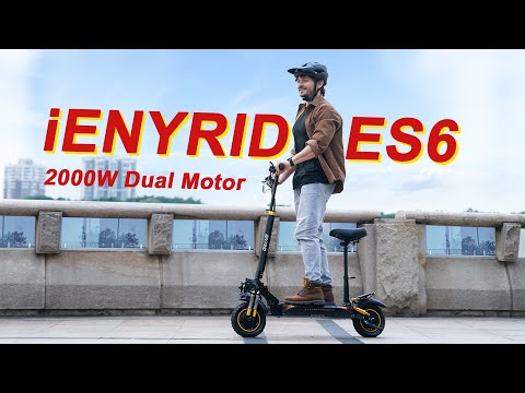 iENYRID ES6 2000W Dual Motor Electric Scooter, Off-Road Electric Scooter with Seat, Top Speed 34 MPH, Long Range 34 Miles, 48V 20.8Ah Battery